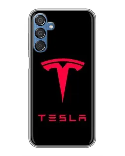 Чехол для Samsung Galaxy M15 (M156) с картинкой «Tesla Red Logo»