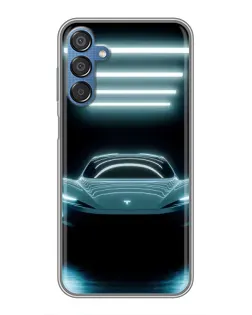 Чехол для Samsung Galaxy M15 (M156) с картинкой «Tesla в неоне»