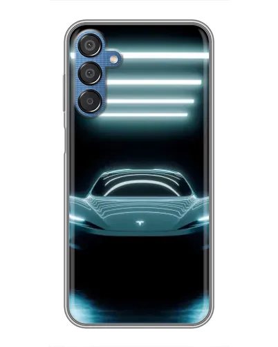 Чехол для Samsung Galaxy M15 (M156) с картинкой «Tesla в неоне»
