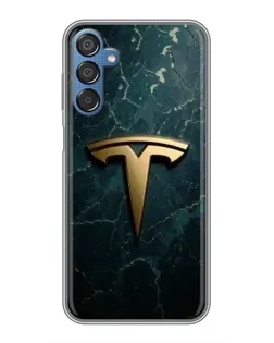 Чехол для Samsung Galaxy M15 (M156) с картинкой «Мраморная Tesla Gold»