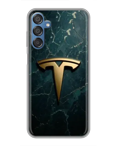 Чехол для Samsung Galaxy M15 (M156) с картинкой «Мраморная Tesla Gold»
