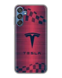 Чехол для Samsung Galaxy M15 (M156) с картинкой «Тесла красный карбон»