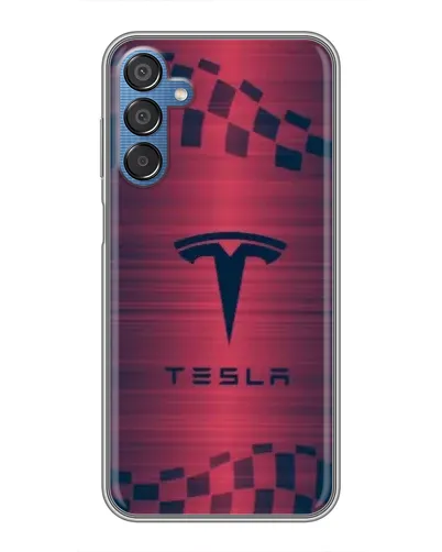 Чехол для Samsung Galaxy M15 (M156) с картинкой «Тесла красный карбон»
