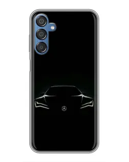 Чохол для Samsung Galaxy M15 (M156) з картинкою «Mercedes — силует авто» Чохол для Samsung Galaxy M15 (M156) з картинкою «Mercedes — силует авто»
