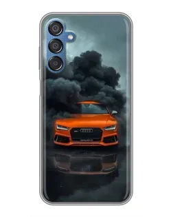 Чехол для Samsung Galaxy M15 (M156) с картинкой «Audi в облаках дыма»