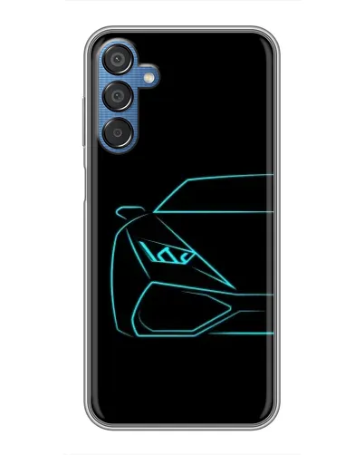 Чехол для Samsung Galaxy M15 (M156) с картинкой «Голубой силуэт Lamborghini» Чехол для Samsung Galaxy M15 (M156) с картинкой «Голубой силуэт Lamborghini»