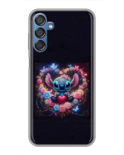 Чехол для Samsung Galaxy M15 (M156) с картинкой «Stitch в цветах»