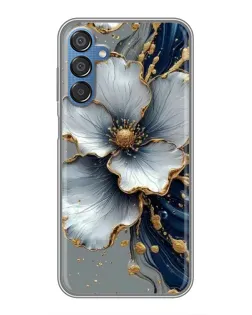 Чехол для Samsung Galaxy M15 (M156) с картинкой «Белый цветок и золотой флюид» Чехол для Samsung Galaxy M15 (M156) с картинкой «Белый цветок и золотой флюид»