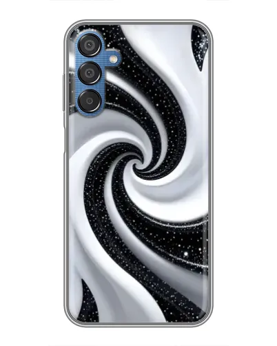 Чехол для Samsung Galaxy M15 (M156) с картинкой «Черно-белая спираль»