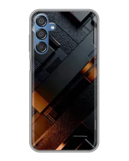 Чехол для Samsung Galaxy M15 (M156) с картинкой «Черные геометрические блоки»