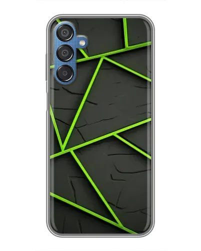 Чехол для Samsung Galaxy M15 (M156) с картинкой «Зеленые геометрические линии»