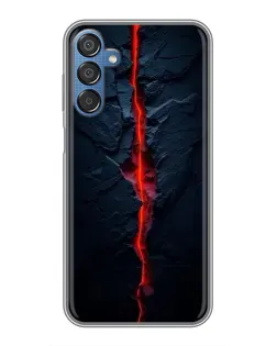 Чехол для Samsung Galaxy M15 (M156) с картинкой «Kрасная лавовая трещина»