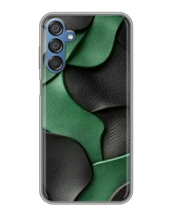 Чехол для Samsung Galaxy M15 (M156) с картинкой «Зеленые кожаные волны»