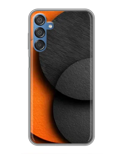 Чехол для Samsung Galaxy M15 (M156) с картинкой «Геометрия оранжевых кругов»