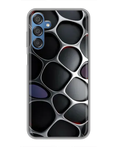 Чехол для Samsung Galaxy M15 (M156) с картинкой «Объемная темная решетка»