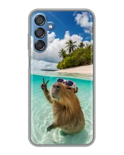 Чехол для Samsung Galaxy M15 (M156) с картинкой «Капибара на море»