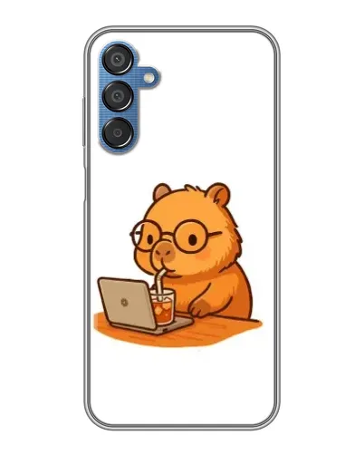 Чехол для Samsung Galaxy M15 (M156) с картинкой «Капибара с ноутбуком» Чехол для Samsung Galaxy M15 (M156) с картинкой «Капибара с ноутбуком»