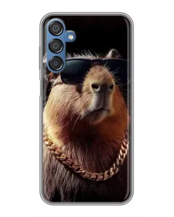 Чехол для Samsung Galaxy M15 (M156) с картинкой «Капибара золотая цепь»