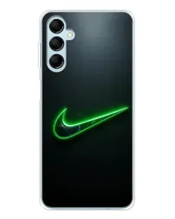 Чехол для Samsung Galaxy M16 с картинкой «Неоновый контур Nike»