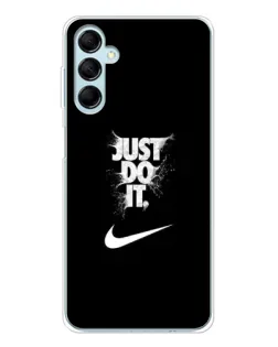 Чехол для Samsung Galaxy M16 с картинкой «Текстовый принт Nike»