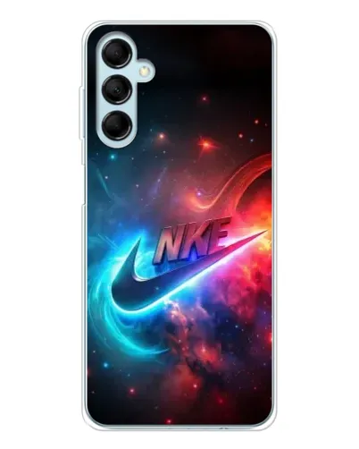 Чехол для Samsung Galaxy M16 с картинкой «Огненный логотип Nike»