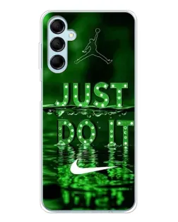 Чехол для Samsung Galaxy M16 с картинкой «Зеленый неоновый Nike»
