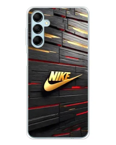 Чехол для Samsung Galaxy M16 с картинкой «Золотой Nike на металле»