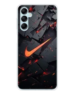 Чехол для Samsung Galaxy M16 с картинкой «Nike — эффект разломов»