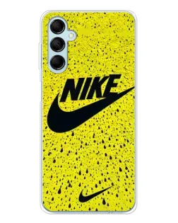Чехол для Samsung Galaxy M16 с картинкой «Желтый текстурный Nike»