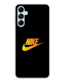 Чехол для Samsung Galaxy M16 с картинкой «Золотой логотип Nike»