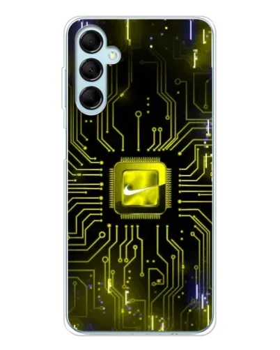 Чехол для Samsung Galaxy M16 с картинкой «Nike — золотая искра»