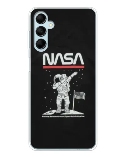 Чехол для Samsung Galaxy M16 с картинкой «NASA — шагаем по Луне»