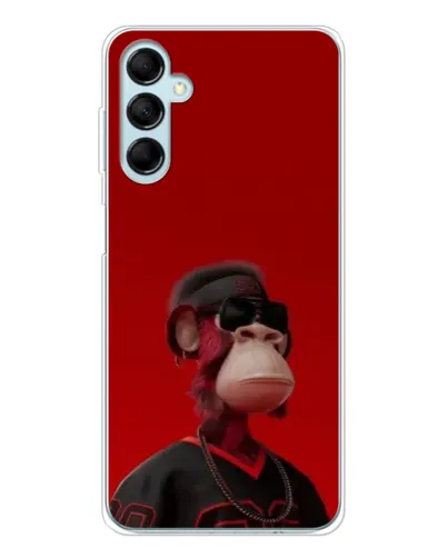 Чехол для Samsung Galaxy M16 с картинкой «Bored Ape в красном» Чехол для Samsung Galaxy M16 с картинкой «Bored Ape в красном»
