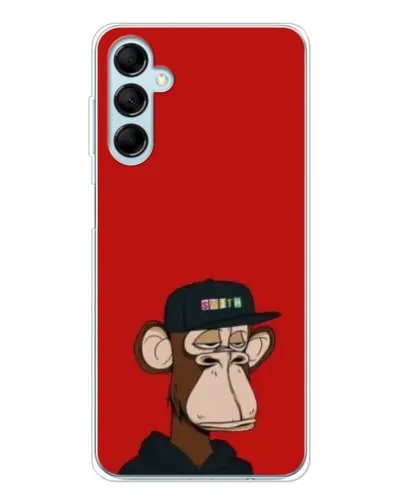 Чехол для Samsung Galaxy M16 с картинкой «Bored Ape — красный фон» Чехол для Samsung Galaxy M16 с картинкой «Bored Ape — красный фон»