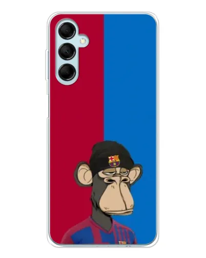 Чехол для Samsung Galaxy M16 с картинкой «Bored Ape — фанат Барсы» Чехол для Samsung Galaxy M16 с картинкой «Bored Ape — фанат Барсы»