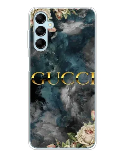 Чехол для Samsung Galaxy M16 с картинкой «Абстрактные цветы Gucci» Чехол для Samsung Galaxy M16 с картинкой «Абстрактные цветы Gucci»
