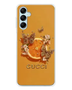 Чохол для Samsung Galaxy M16 з картинкою «Gucci — золоті метелики»
