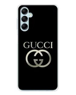 Чохол для Samsung Galaxy M16 з картинкою «Gucci — золото на чорному»