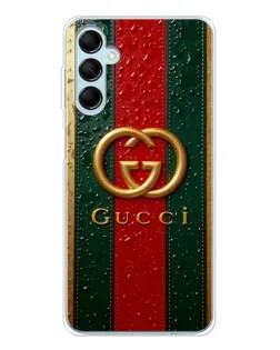 Чохол для Samsung Galaxy M16 з картинкою «Gucci — фірмова смуга та золото»
