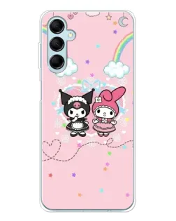 Чехол для Samsung Galaxy M16 с картинкой «My Melody и Kuromi» Чехол для Samsung Galaxy M16 с картинкой «My Melody и Kuromi»