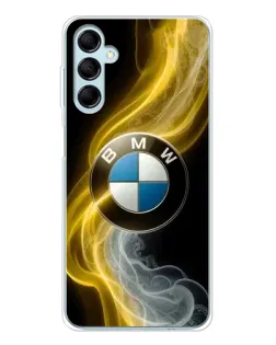 Чехол для Samsung Galaxy M16 с картинкой «Золотистый дым BMW»