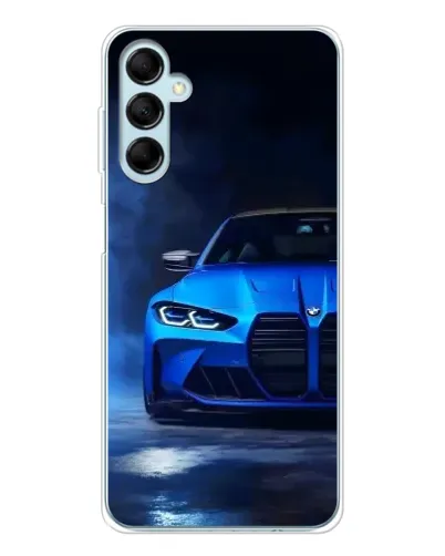 Чехол для Samsung Galaxy M16 с картинкой «Голубая BMW M4»