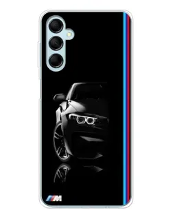 Чехол для Samsung Galaxy M16 с картинкой «Силуэт BMW в темноте»