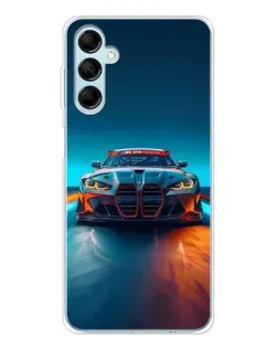 Чехол для Samsung Galaxy M16 с картинкой «BMW — огни неона»