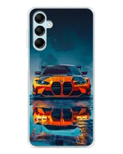 Чехол для Samsung Galaxy M16 с картинкой «BMW — золотая эмблема»