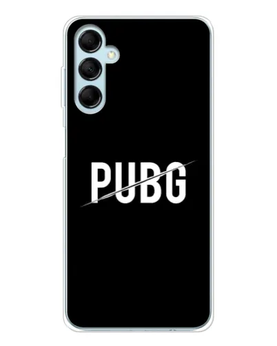 Чехол для Samsung Galaxy M16 с картинкой «PUBG — белый логотип»