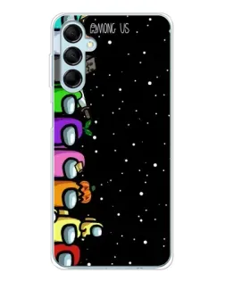 Чехол для Samsung Galaxy M16 с картинкой «Команда Among Us»