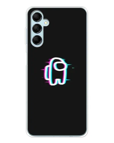 Чехол для Samsung Galaxy M16 с картинкой «Among Us неон»