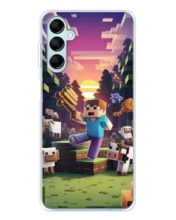 Чехол для Samsung Galaxy M16 с картинкой «Стив на ферме» Чехол для Samsung Galaxy M16 с картинкой «Стив на ферме»