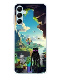 Чехол для Samsung Galaxy M16 с картинкой «Эндермен в лесу»